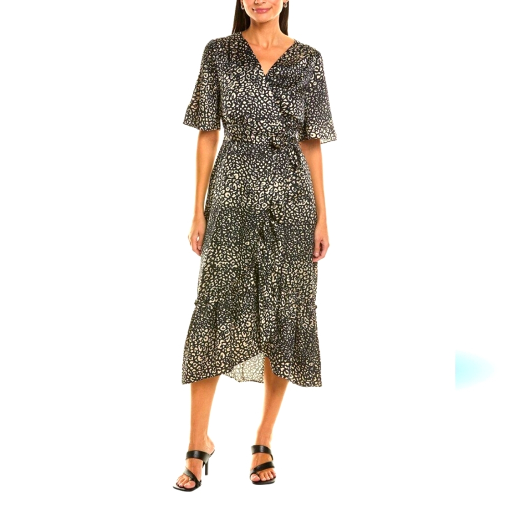 (M)🌺BISHOP + YOUNG Ruffle Front Dress🌺 Ptp 18× L51"